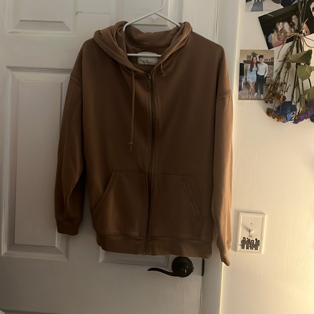Brown Aeropostale zip up hoodie